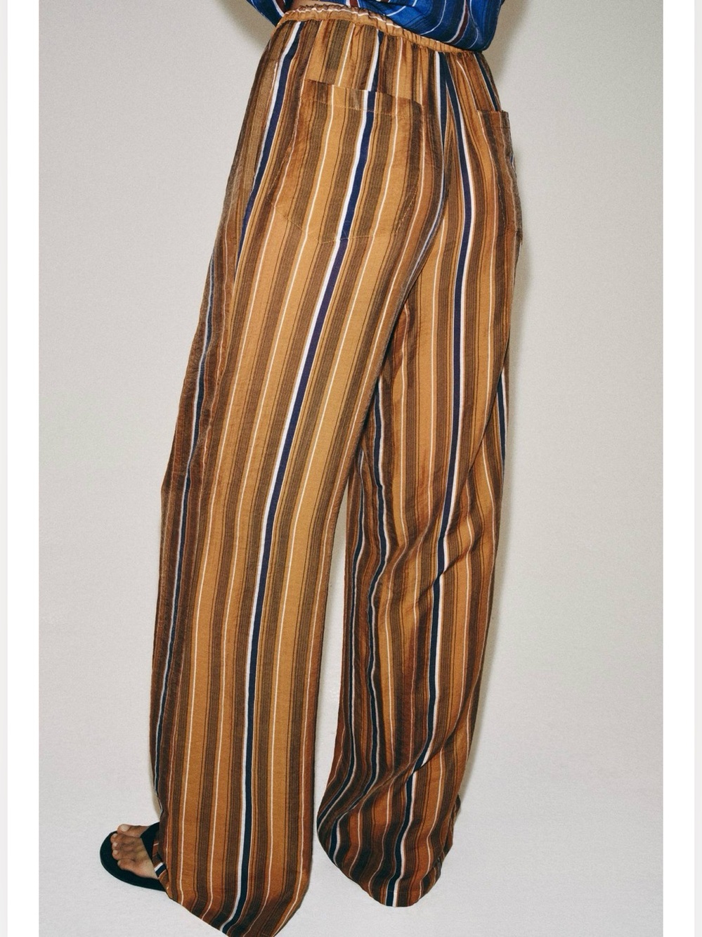 NWT Zara ZW Collection Striped Wide Leg Pants